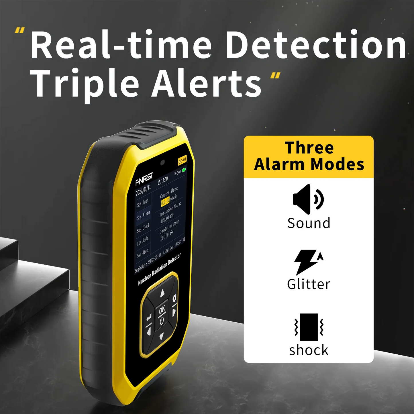 Counter Nuclear Radiation Detector,Portable Handheld X-ray,Y-ray, β-ray Rechargeable Radiation Monitor Meter