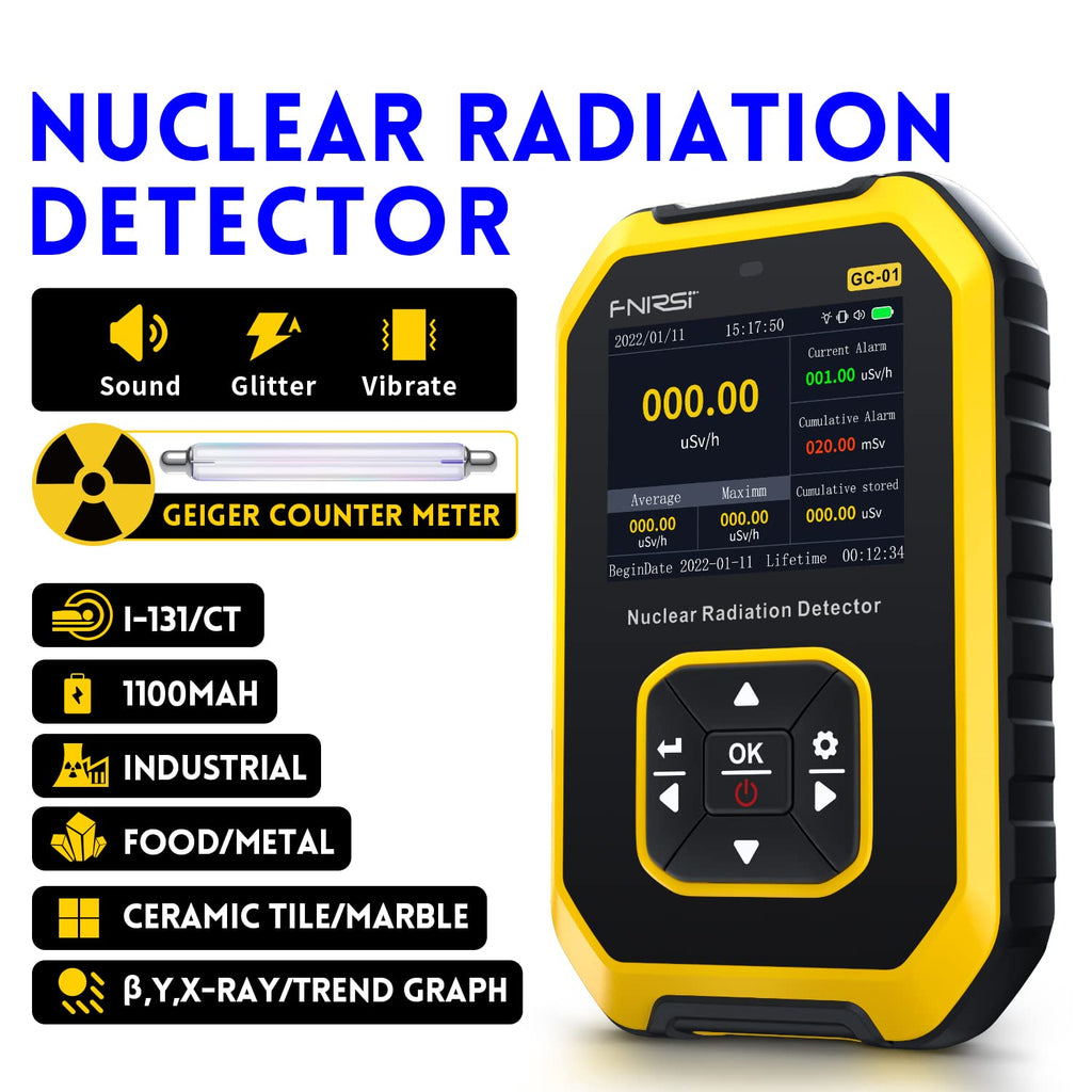 Counter Nuclear Radiation Detector,Portable Handheld X-ray,Y-ray, β-ray Rechargeable Radiation Monitor Meter - btmeter-store