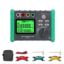 Cargar imagen en el visor de la galería, BT-T0-DY4100-2-B Multifunctional Earth Resistance Tester Solar Voltage Detection Data Hold Function Portable Design