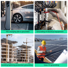 Cargar imagen en el visor de la galería, BT-T0-DY4100-2-B Multifunctional Earth Resistance Tester Solar Voltage Detection Data Hold Function Portable Design