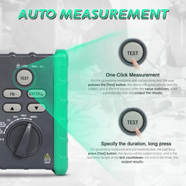 BT-T0-DY4100-2-B Multifunctional Earth Resistance Tester Solar Voltage Detection Data Hold Function Portable Design
