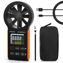 画像をギャラリービューアに読み込む, BESTMETER BT-6000GH-C Rechargable Anemometer Handheld Air Flow Meter, Touch Button Anemometer CFM Meter