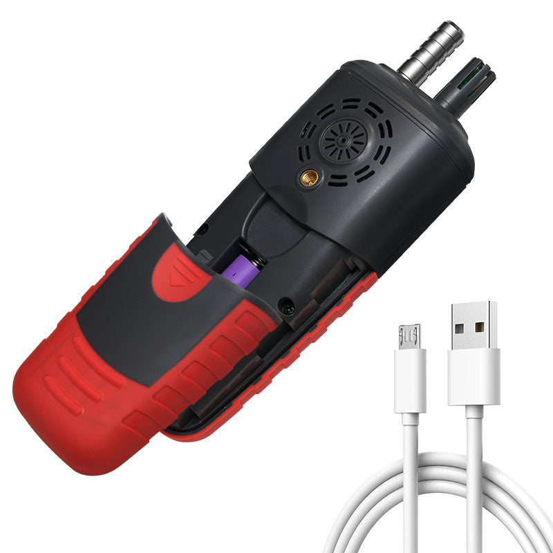 HZ-011-C Airborne Particle Counter – Laser Particle Counter for Cleanroom Testing (ISO 5-ISO 9), 6-Channel Particle Sizing, Data Export, Rechargeable 10000mAh Battery