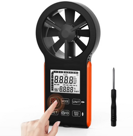 BESTMETER BT-6000WM-APP Anemometer Bluetooth, Handheld Wind Speed Gauge Meter w/Atmospheric Pressure, Temp, RH, Dew Point Temp