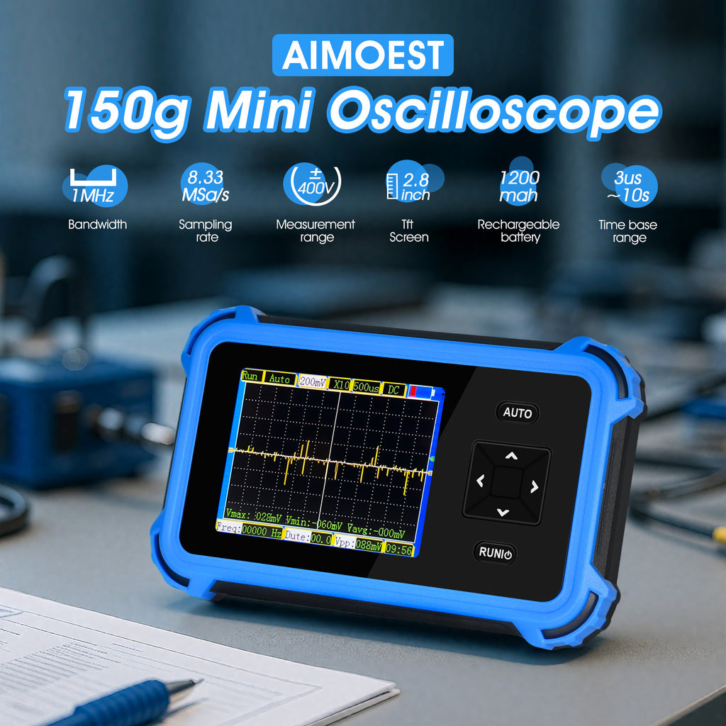 BT-1M Handheld Oscilloscope 1 MHz bandwidth 8.33 Msps sampling rate 2.8-inch display Portable digital oscilloscope
