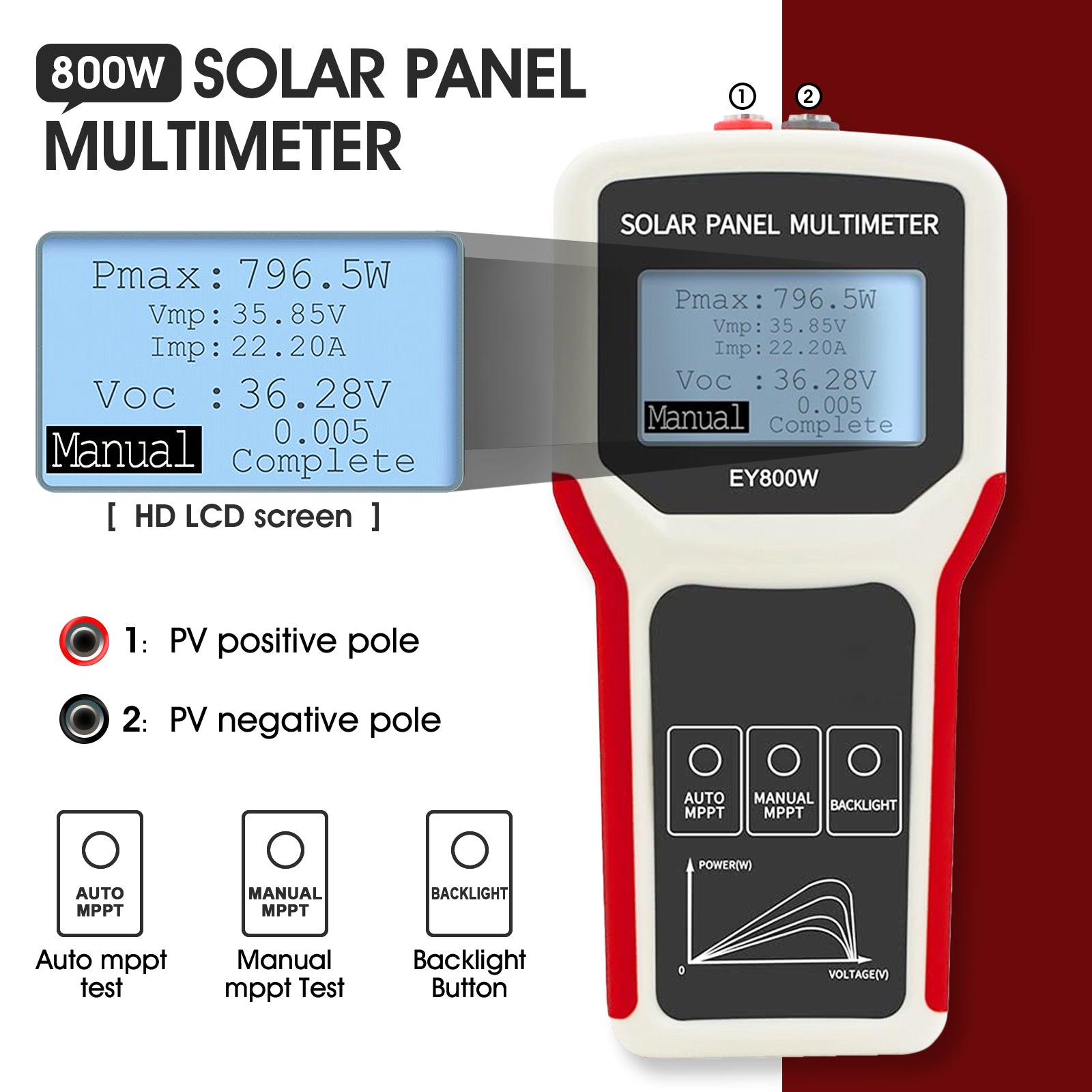 Solar Panel Tester 800W,