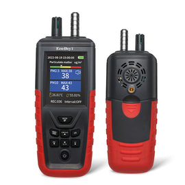 HZ-011-C Airborne Particle Counter – Laser Particle Counter for Cleanroom Testing (ISO 5-ISO 9), 6-Channel Particle Sizing, Data Export, Rechargeable 10000mAh Battery