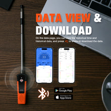 Load image into Gallery viewer, BT-9100A Wireless Bluetooth Thermal Anemometer Extendable Multi-Angle Probe Wind Speed, Airflow &amp; Temperature Measurement APP Data Chart Analysis Smart Temperature, Humidity &amp; Airflow Meter HVAC Testing Instrument