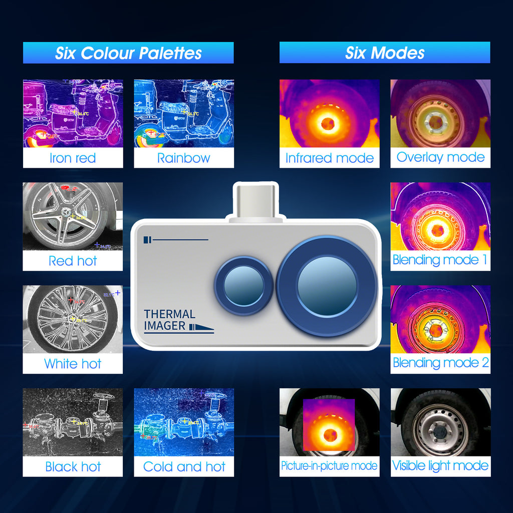 BT-H2F6B Mobile Thermal Imager 256x192 infrared resolution Temperature range: -15°C to 600°C High-temperature alarm support APP analysis