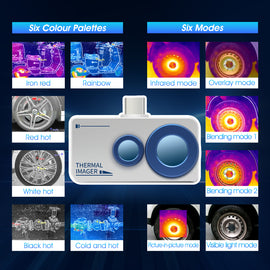 BT-H2F6B Mobile Thermal Imager 256x192 infrared resolution Temperature range: -15°C to 600°C High-temperature alarm support APP analysis