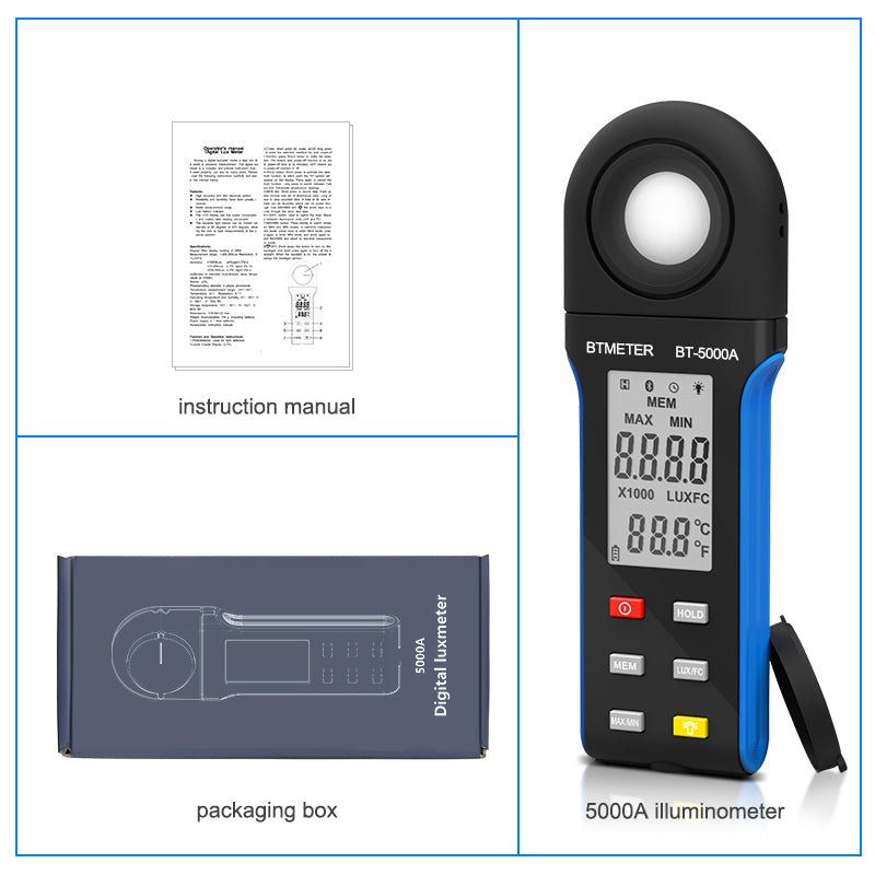  1-400000Lux Digital Light Meter