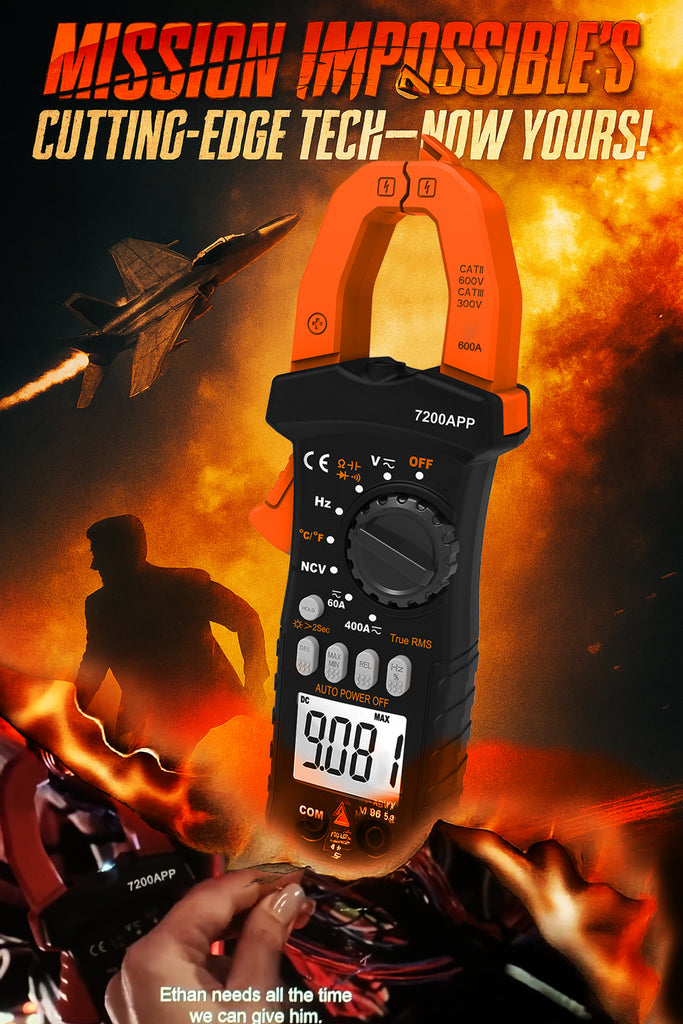 BTMETER BT-7200-APP Digital Clamp Multimeter AC DC AMP Volt NCV Tester