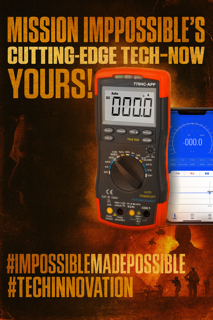 BTMETER BT-770HC-APP Digital Multimeter, Handheld TRMS 6000 Multi Meter Auto Range Voltmeter Ammeter Measure AC DC, Connect APP