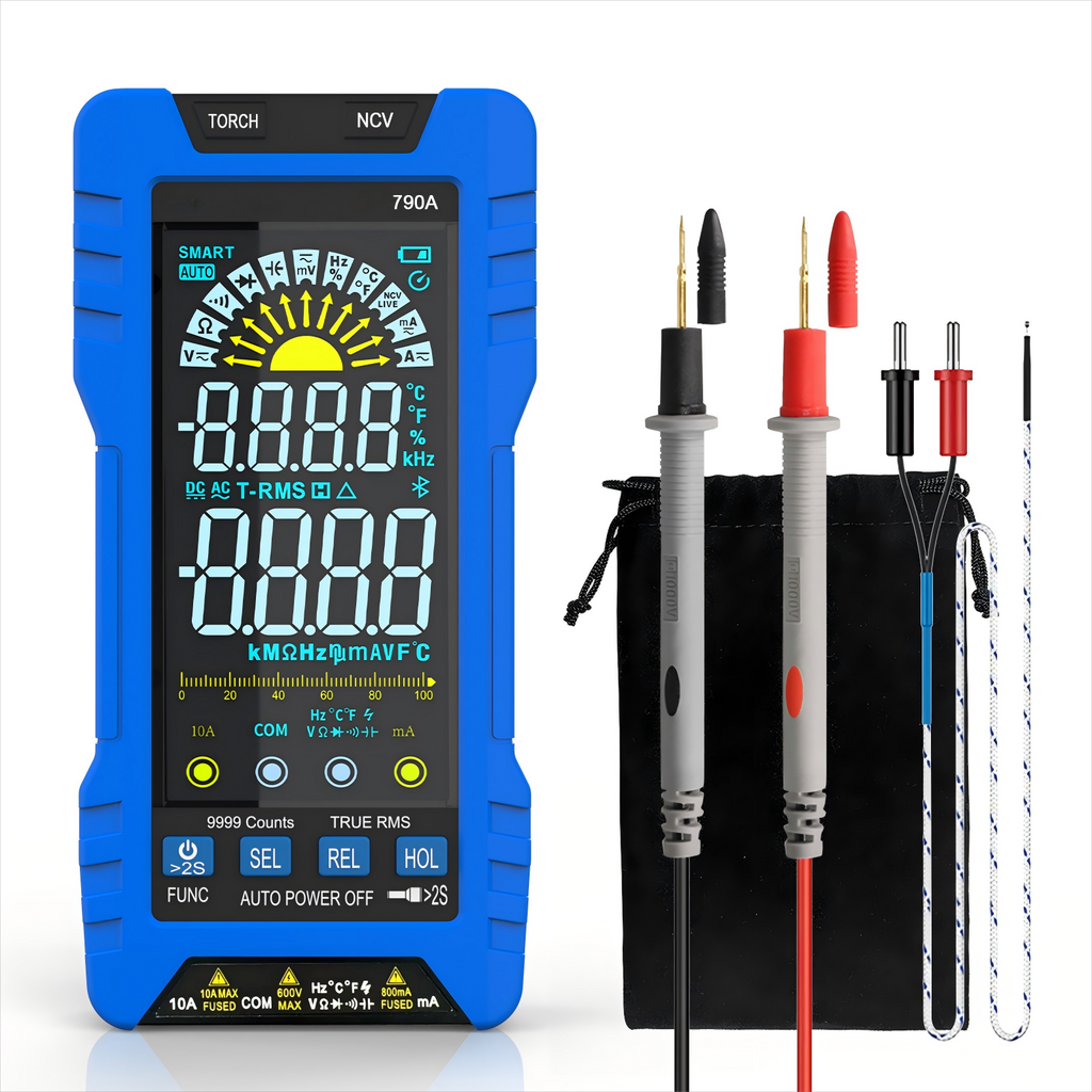BT-790A True RMS AutoRange Digital Multimeter with Bluetooth APP 6000 Count LCD Display