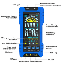 Load image into Gallery viewer, BT-790B True RMS AutoRange Digital Multimeter with Bluetooth APP 6000 Count LCD Display Rechargeable Li-Ion Battery