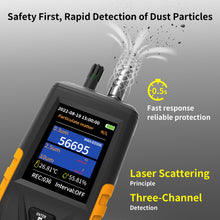 Cargar imagen en el visor de la galería, TC-8100+ PM2.5 Detector – 6-Channel Particle Counter with 0.3~10μm, PM2.5/PM10, Temperature &amp; Humidity, 999 Data Logs, 3.2" TFT Display, Rechargeable Battery