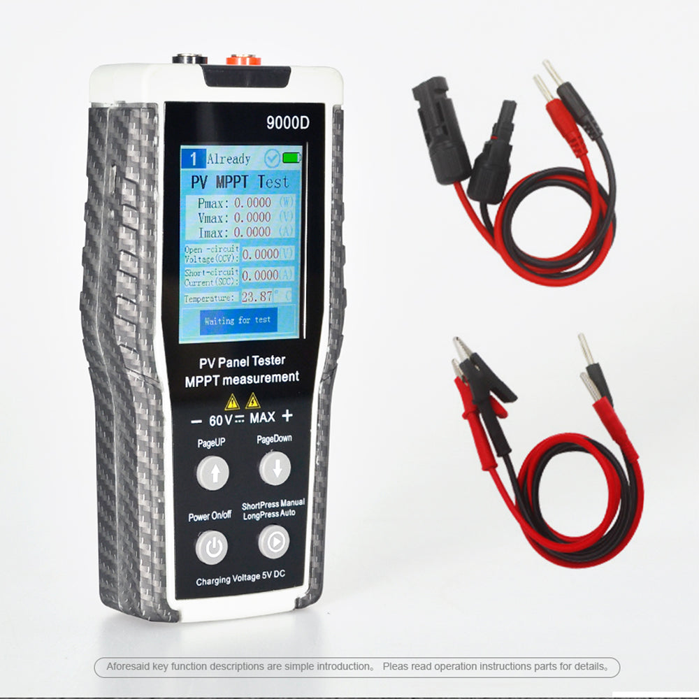 BT-9000D Photovoltaic Panel Tester - Professional MPPT Tester for Solar Panels, Measures Max Power (Pmax)/Voltage (Vmax)/Current (Imax), 5-800W Range