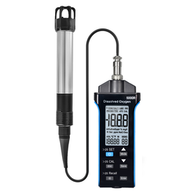 BT-5000R Fluorescence Dissolved Oxygen Meter – Professional DO Meter with 0.1 mg/L Resolution, Automatic Temperature Compensation, Salinity & Altitude Adjustment, and Data Logging for Aquaculture, Environmental Monitoring