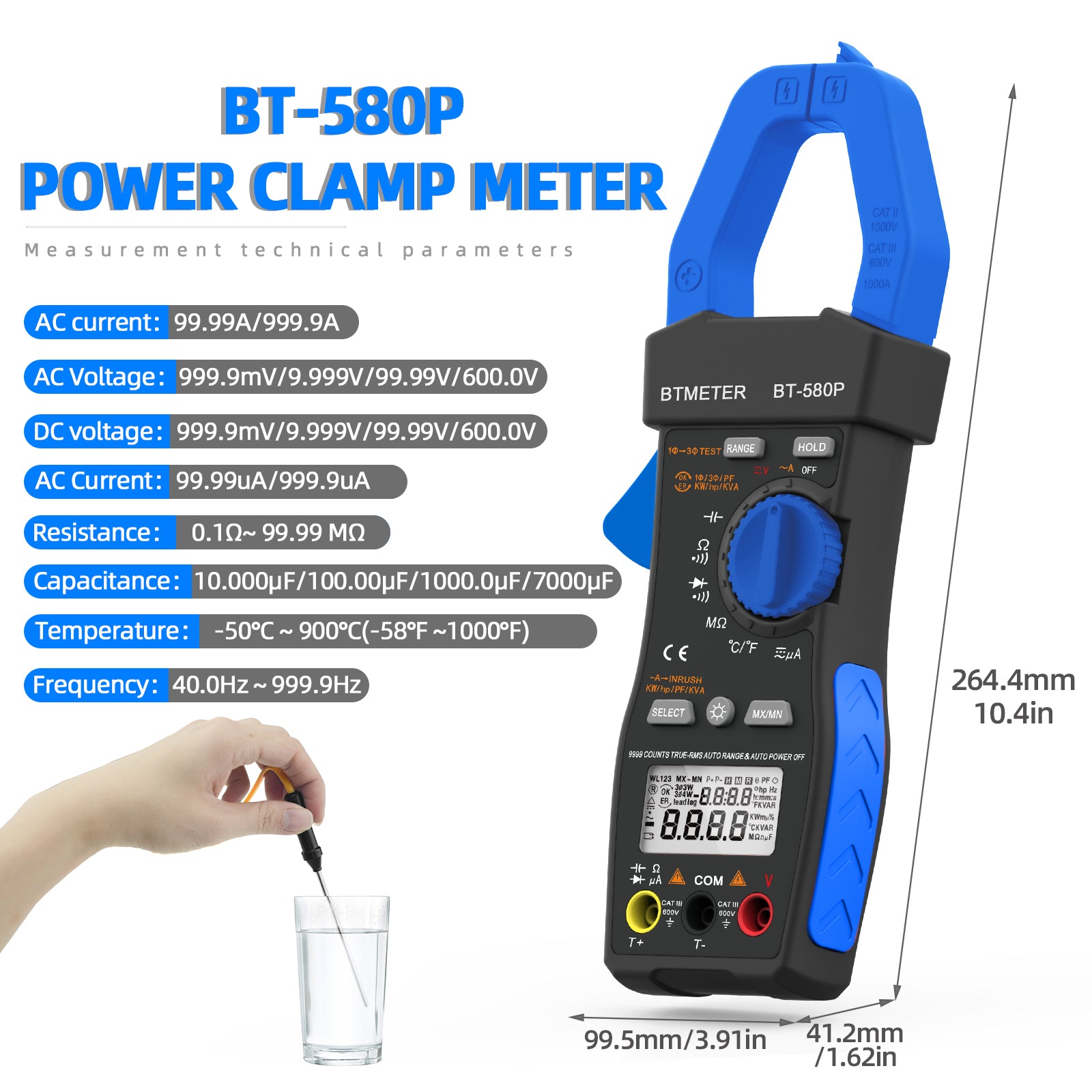 Power Clamp Meter BT-580P - btmeter-store