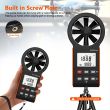 Load image into Gallery viewer, 6000GHB High-Precision Wind Speed and Airflow Meter - Portable Multifunctional Anemometer with Temperature Detection/Backlight Display/Type-C Charging