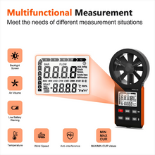 Load image into Gallery viewer, 6000GHB High-Precision Wind Speed and Airflow Meter - Portable Multifunctional Anemometer with Temperature Detection/Backlight Display/Type-C Charging