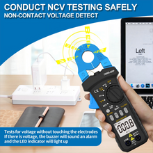 이미지를 갤러리 뷰어에 로드 , BT-7200S-APP Smart Bluetooth Clamp Multimeter - 6000-count true RMS AC/DC clamp meter with APP remote monitoring, capable of measuring voltage/current/resistance/capacitance/frequency/temperature/NCV non-contact voltage measurement.