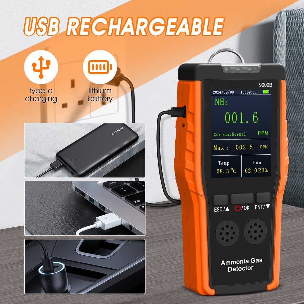 BTMETER BT-9000B Highly Accurate Measuring Range 0-100ppm Continuous Quantitative Ammonia Detector