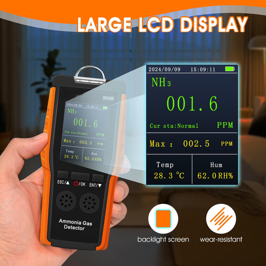 BTMETER BT-9000B Highly Accurate Measuring Range 0-100ppm Continuous Quantitative Ammonia Detector