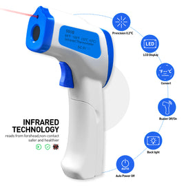 BTMETER BT-980B Touchless Infrared Forehead Thermometer, for Adults & Baby Digital Thermometer Gun