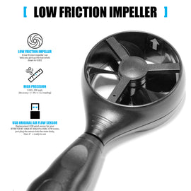 Replacement Wind Sensor Wand for BTMETER BT-856A BT-846A BT-826A Pro HVAC Anemometer - (Sensor Vane ONLY, Anemometer NOT Included) - btmeter-store