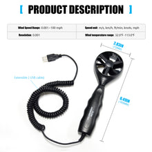 Load image into Gallery viewer, Replacement Wind Sensor Wand for BTMETER BT-856A BT-846A BT-826A Pro HVAC Anemometer - (Sensor Vane ONLY, Anemometer NOT Included) - btmeter-store