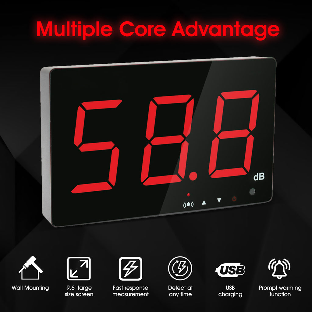 BT-T4-SW525A Professional Portable Digital Sound Level Meter｜30-130dB Wide Range｜A-Weighted FAST Response｜Audible and Visual Alarms｜Industrial Environmental Noise Monitor