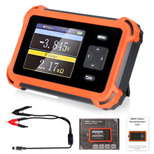 Cargar imagen en el visor de la galería, BT-T9-PBRM Precision Battery Internal Resistance Tester｜1kHz AC Method｜Four-Wire Kelvin Clamp｜0.5% High Accuracy｜0-100Ω/±110V Dual Measurement｜Type-C Charging Portable Model