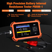 Cargar imagen en el visor de la galería, BT-T9-PBRM Precision Battery Internal Resistance Tester｜1kHz AC Method｜Four-Wire Kelvin Clamp｜0.5% High Accuracy｜0-100Ω/±110V Dual Measurement｜Type-C Charging Portable Model