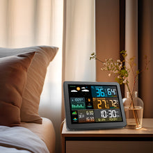 画像をギャラリービューアに読み込む, HP-T7-3566M Professional Multi-Function Wireless Weather Station: Indoor/Outdoor Temperature and Humidity Monitoring Includes Barometric Pressure Trend and Weather Forecast Dual Alarm Clock Moon Phase and Tide Display
