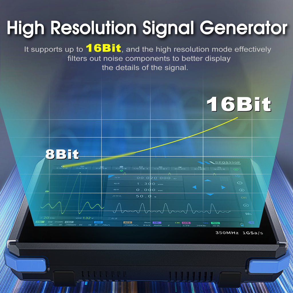 BT-DPOS350P 7-inch IPS Touchscreen Portable Electrical Signal Meter - Dual Probe/Multi-Language Support/8000mAh Long Battery Life/Air-Cooled Heat Dissipation