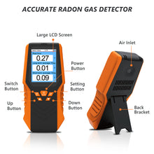 Carregar imagem no visualizador da galeria, HP-T9-DM68R High-Efficiency Precise Radon Gas Detector Ionisation Technology: 1.5-Second Rapid Sampling LCD Display: Real-Time/Average Concentration Portable for Domestic Use
