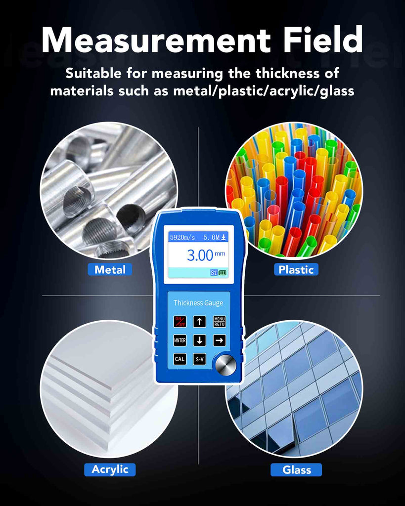 HP-T9-DR83S High-Precision Ultrasonic Thickness Gauge 0.9–300mm Colour Screen Portable Standard/Microcrystalline/High-Temperature Probes Optional