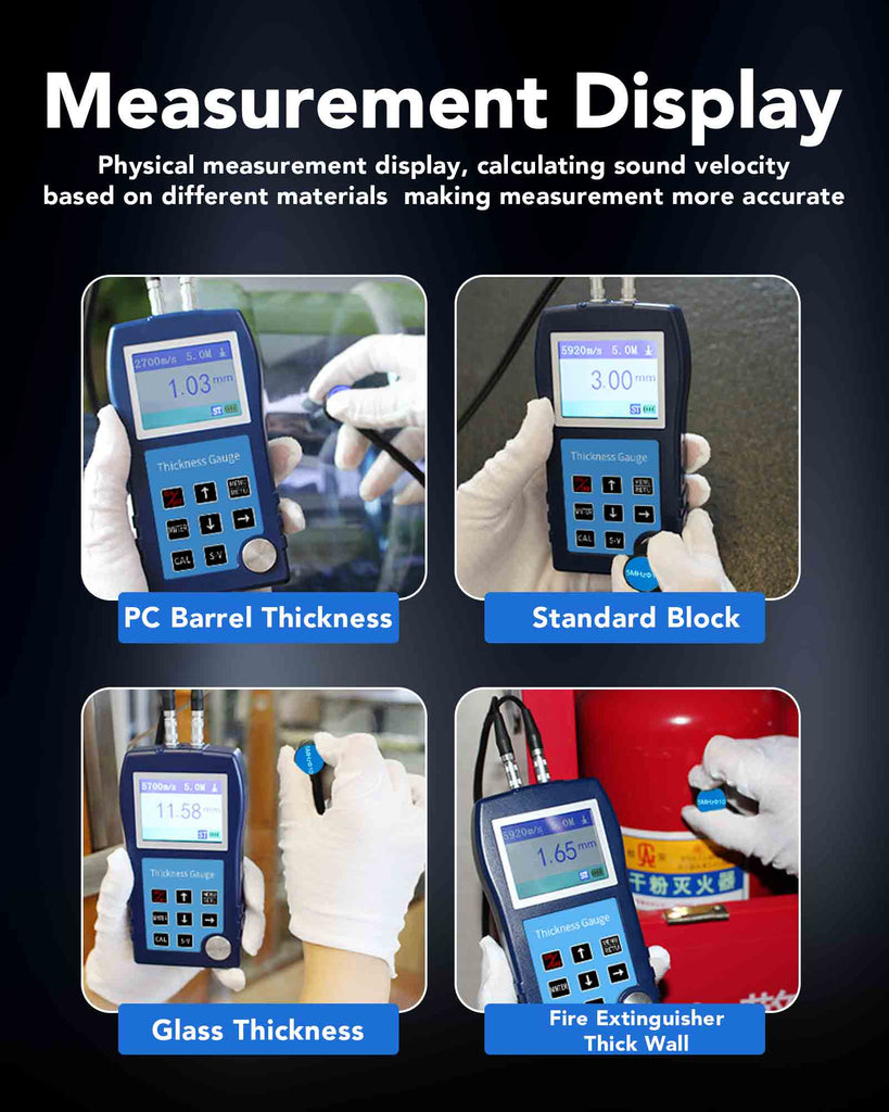 HP-T9-DR83S High-Precision Ultrasonic Thickness Gauge 0.9–300mm Colour Screen Portable Standard/Microcrystalline/High-Temperature Probes Optional