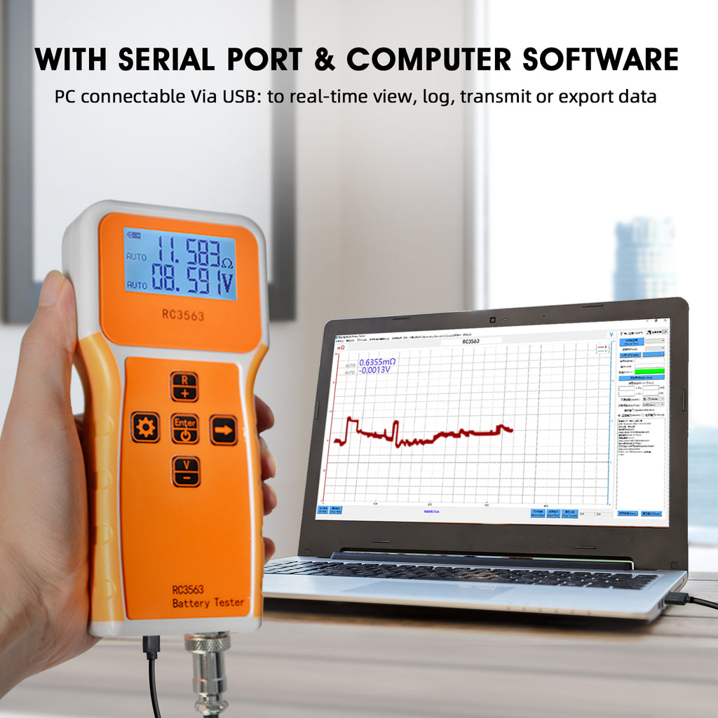 BT-T9-RC3563-B High-Precision Battery Internal Resistance Tester 1μΩ to 200Ω / 0.1mV to 100V Handheld Resistance Voltmeter