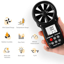 Load image into Gallery viewer, BTMETER BT-100-WM Anemometer 6 in 1 Wind Speed Meter - btmeter-store