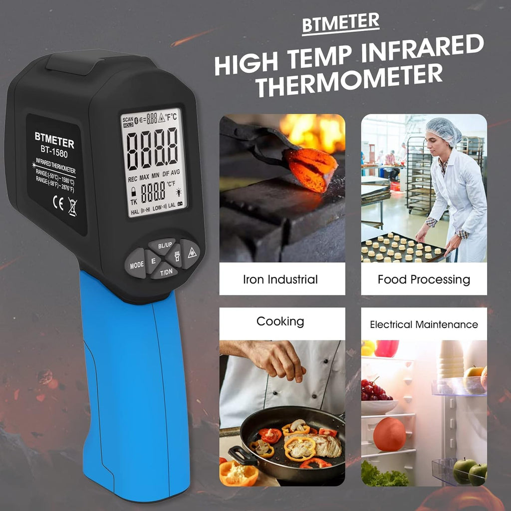BTMETER BT - 1580 Infrared Temperature - 58°F to 2876°F DS 30:1 - btmeter - store