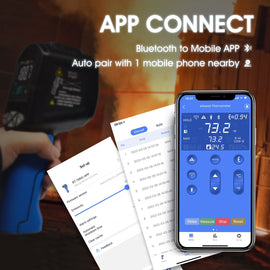 BTMETER BT - 1580C - APP Color Display Infrared Thermometer - 50℃ to 1580℃( - 58 to 2876℉) - btmeter - store