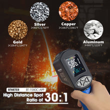 Cargar imagen en el visor de la galería, BTMETER BT - 1580C - APP Color Display Infrared Thermometer - 50℃ to 1580℃( - 58 to 2876℉) - btmeter - store