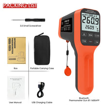 Load image into Gallery viewer, BTMETER BT-1600-APP Waterproof Infrared Thermometer 30:1, Touchscreen Laser Thermometer, Connct the Phone - btmeter-store