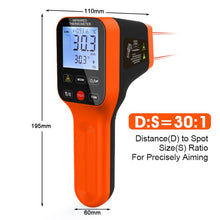 Cargar imagen en el visor de la galería, BTMETER BT-1600 Waterproof Infrared Thermometer 30:1, Touchscreen Laser Thermometer - btmeter-store