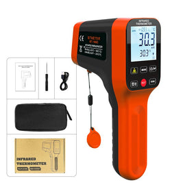 BTMETER BT-1600 Waterproof Infrared Thermometer 30:1, Touchscreen Laser Thermometer - btmeter-store