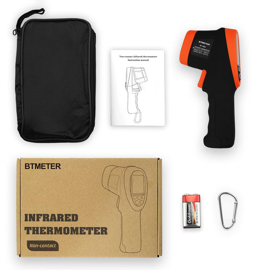 BTMETER BT-1800 High Temperature Infrared Thermometer handheld -50~1800℃ - btmeter-store