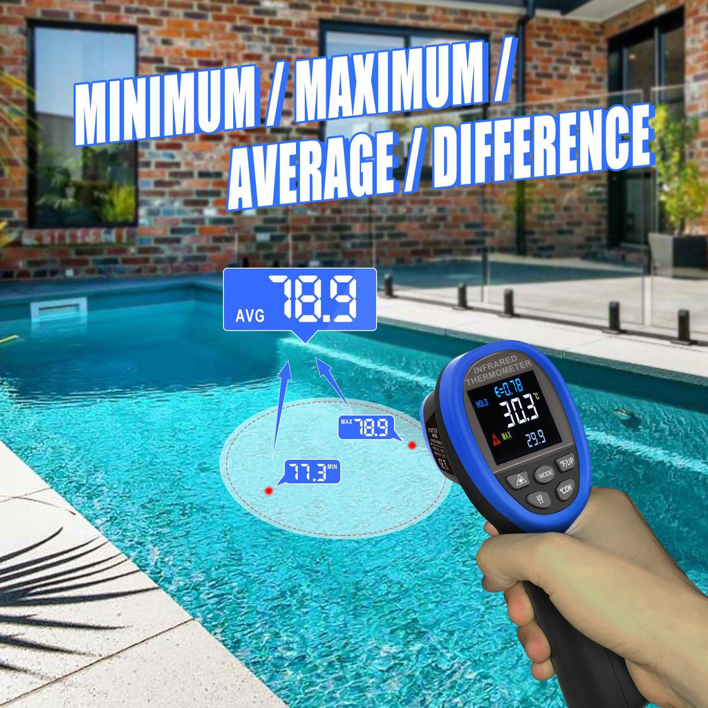 BTMETER BT-1800C High Temperature Infrared Thermometer, Pyrometer -58°F ~3272°F IR Temp Gun (NOT for Human Temp) - btmeter-store