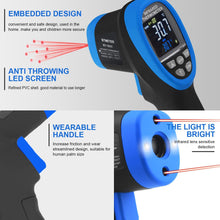 Cargar imagen en el visor de la galería, BTMETER BT-1800C High Temperature Infrared Thermometer, Pyrometer -58°F ~3272°F IR Temp Gun (NOT for Human Temp) - btmeter-store